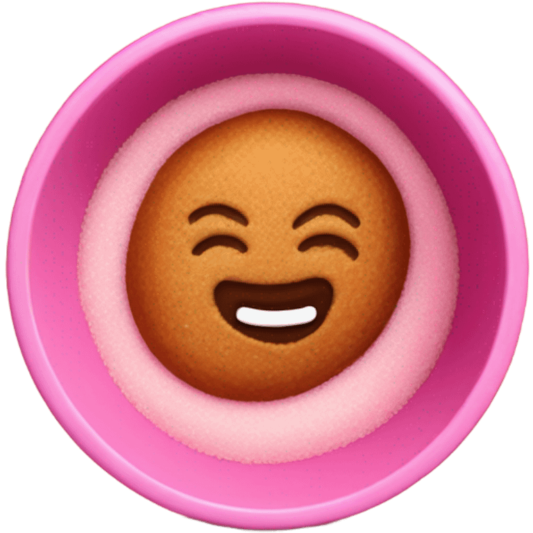 Cinnamon sugar in a pink bowl emoji