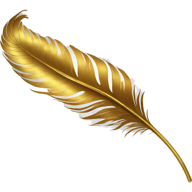 Golden peacock feather emoji