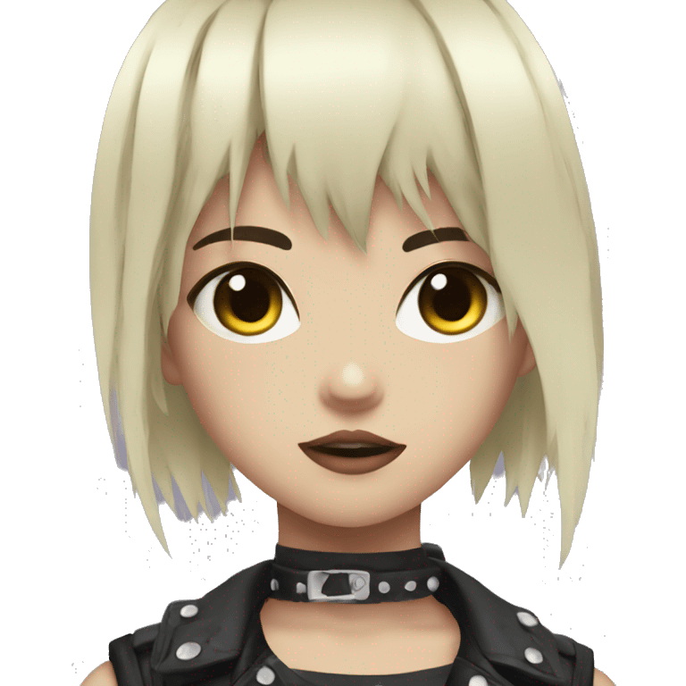 Edgy anime punk girl emoji