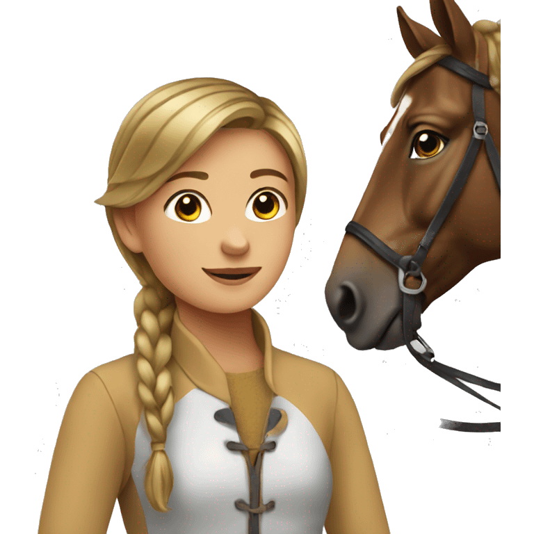 Girl and her Horse emoji