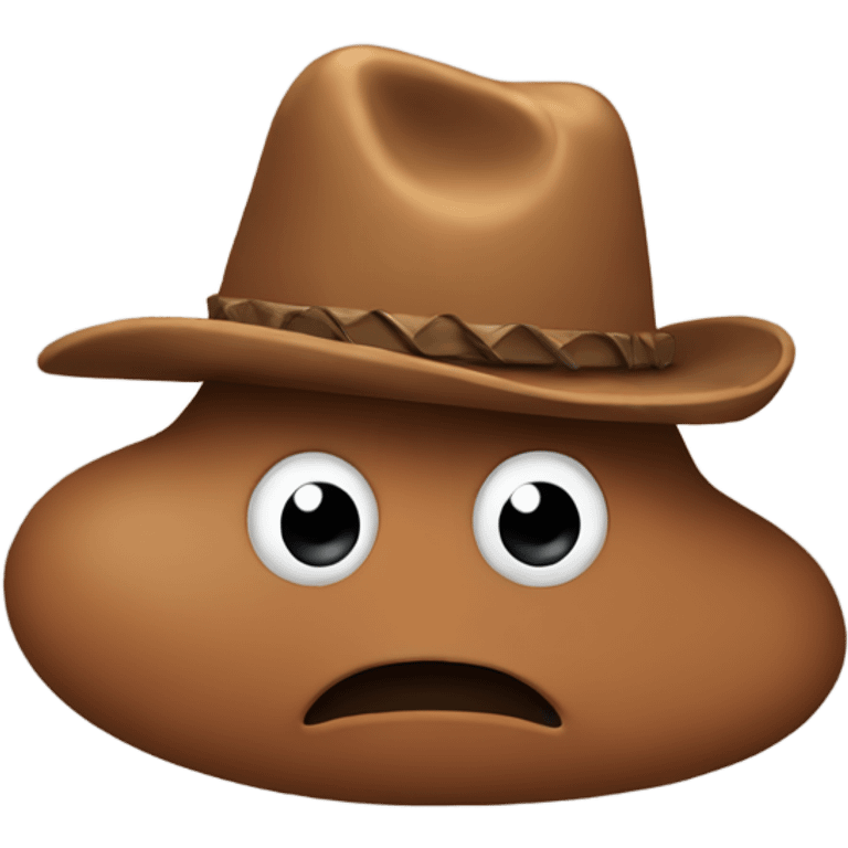 Poop with cowboy hat emoji