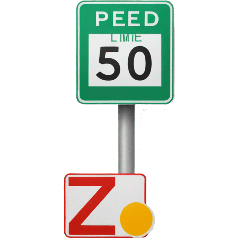 Traffic Signs Speed Limit emoji