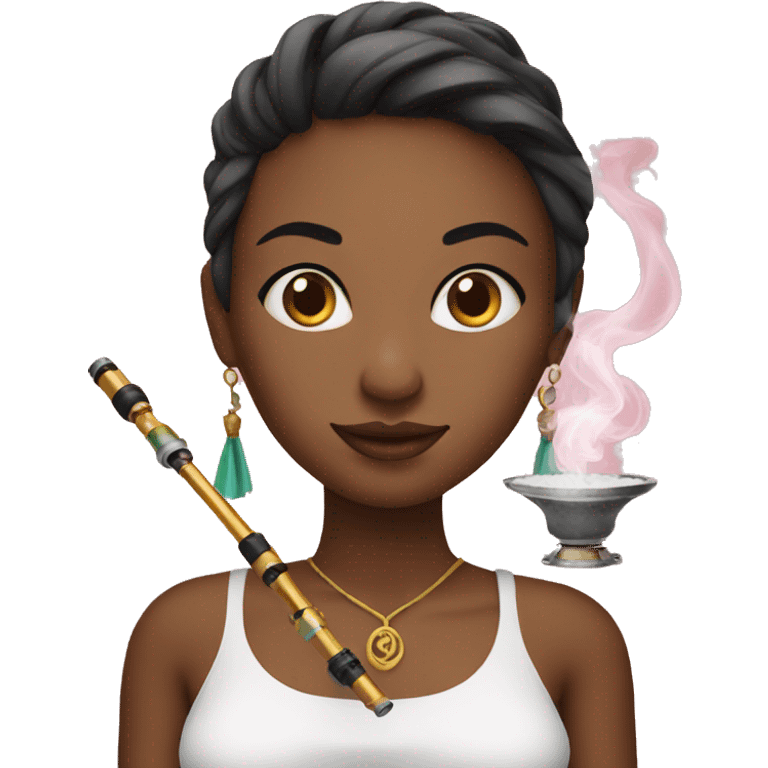 Girl with a shisha emoji