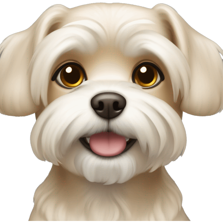 a very light brown Maltese dog emoji