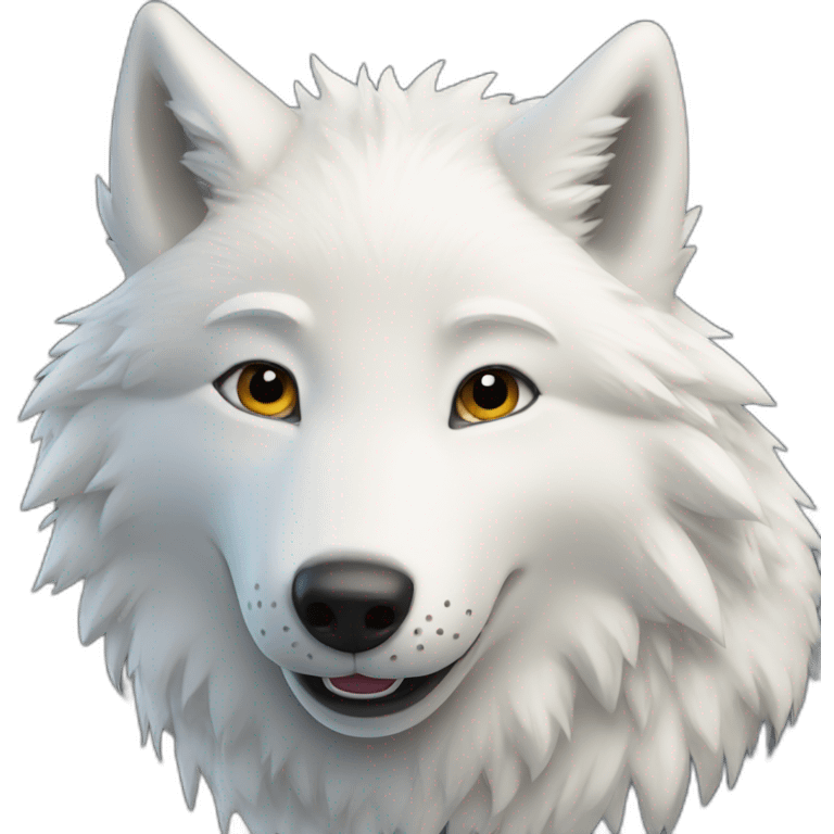 arctic wolf smiling emoji