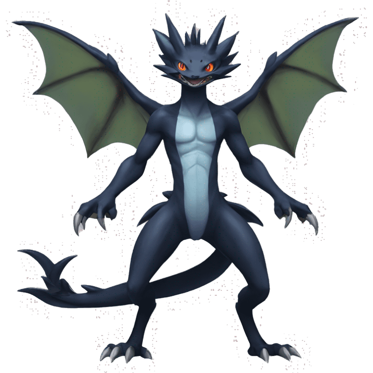 Edgy Cool Nargacuga-Pokémon-Fakémon Full Body emoji