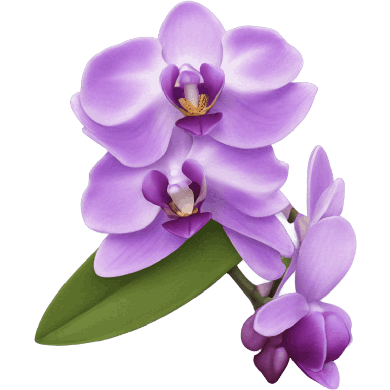 Lilac orchid blooms emoji