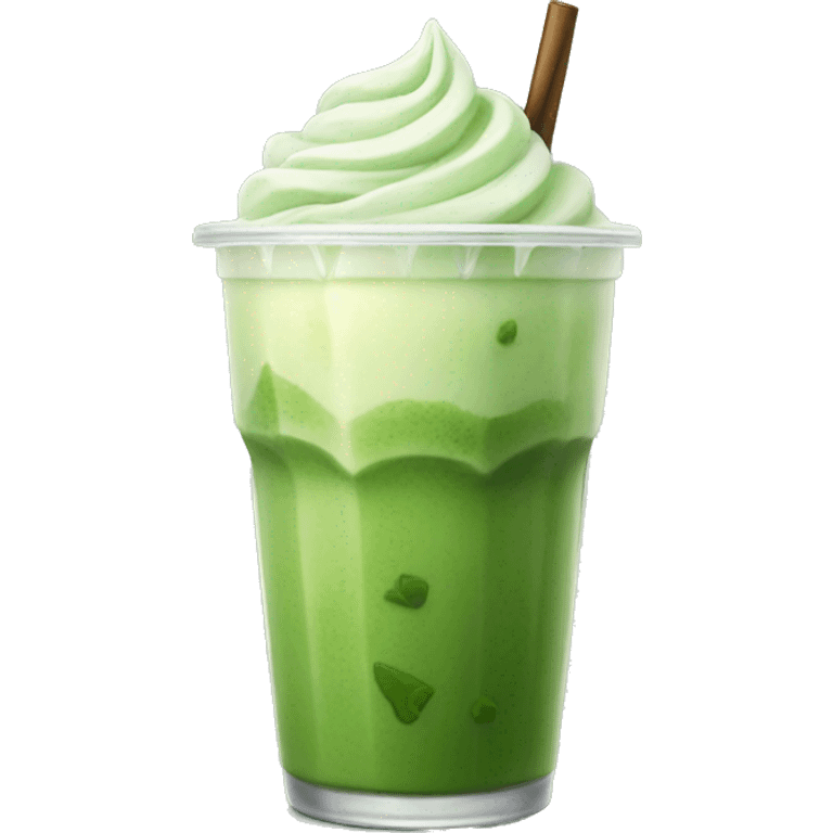 Iced matcha latte emoji