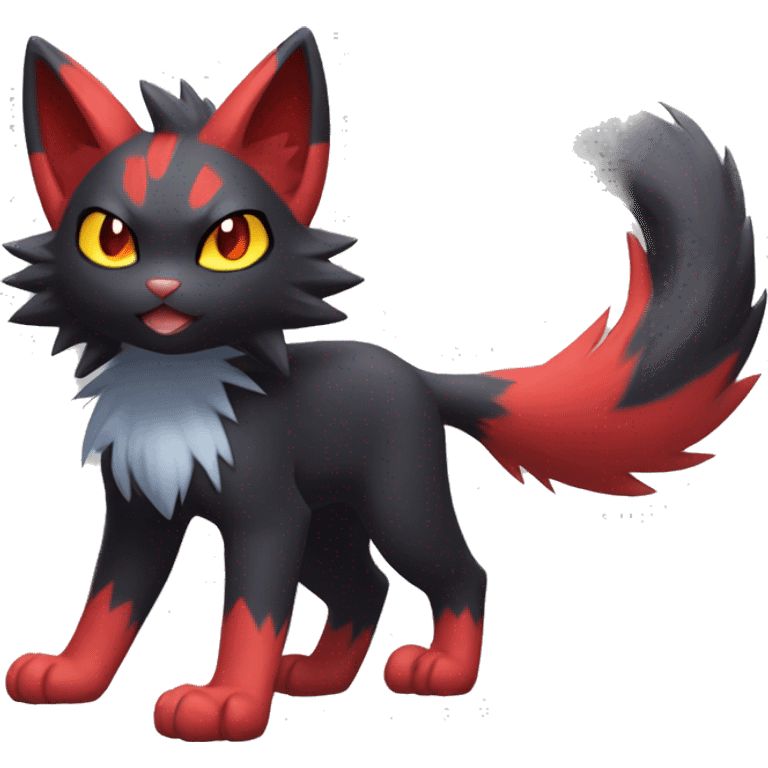  Kawaii Edgy Cool Beautiful Torracat-Litten-Zorua-Zoroark full body emoji