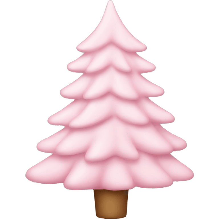 Pastel pink Christmas tree emoji