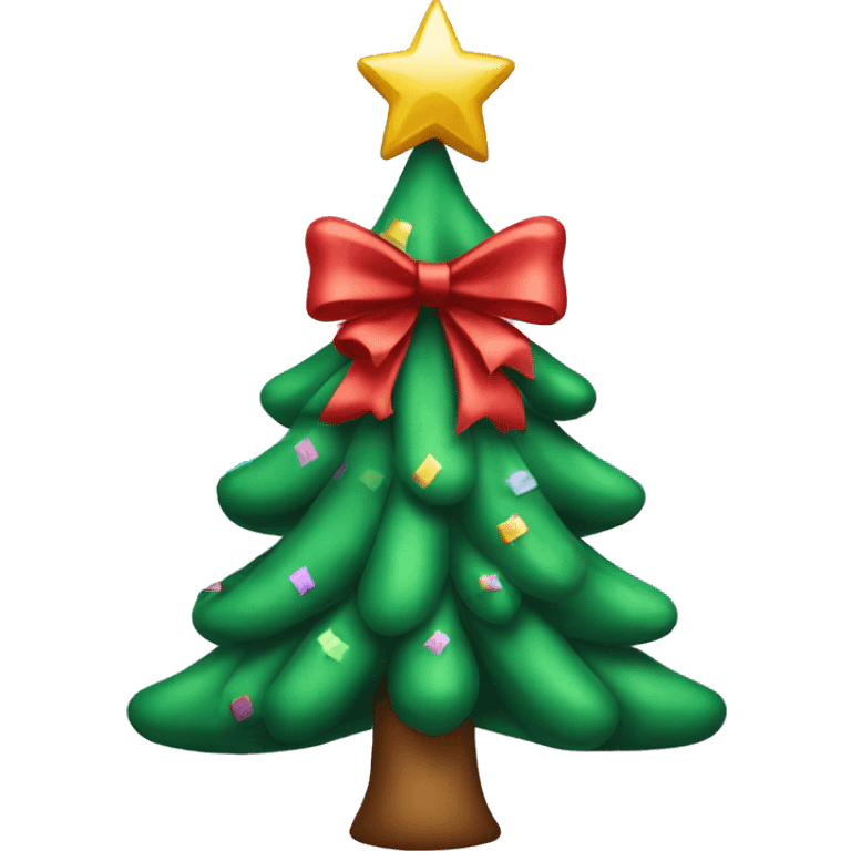 Christmas tree with bows emoji