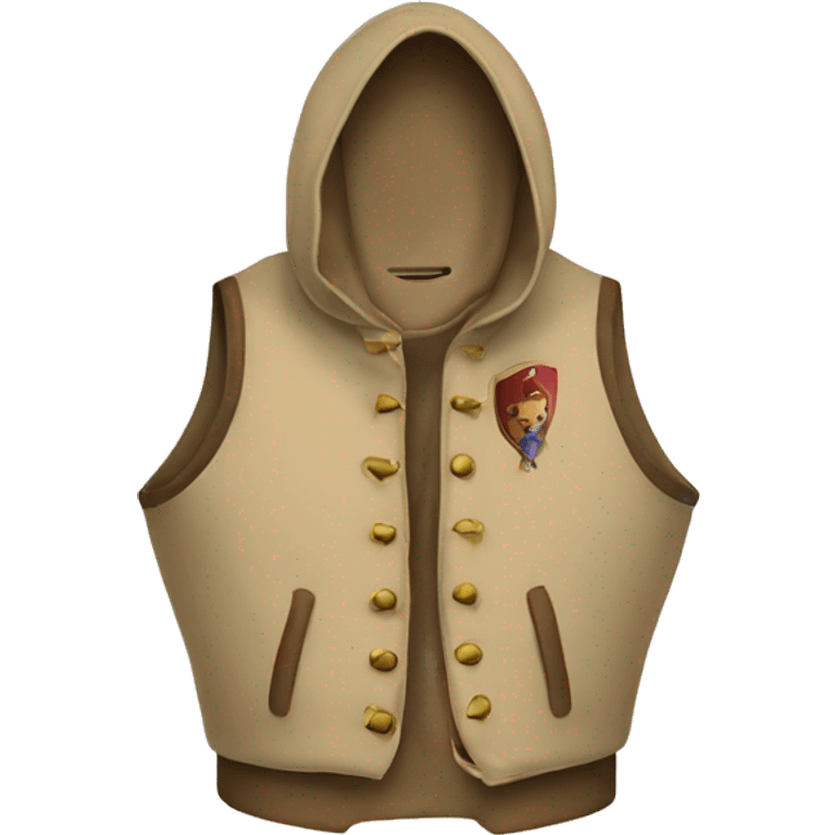 Three Musketeers sleeveless beige jacket emoji