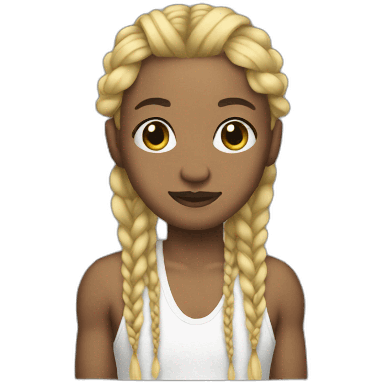 an american rapper with braids blond emoji