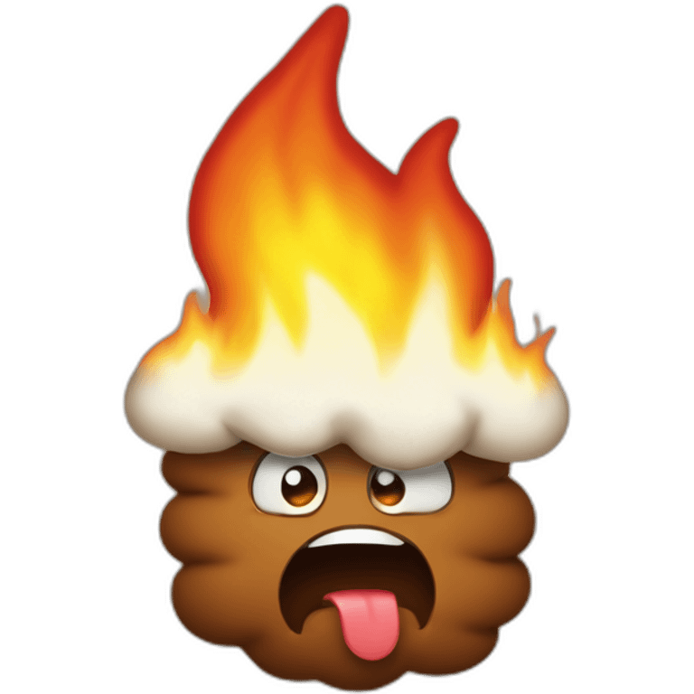 poop on fire intensified emoji