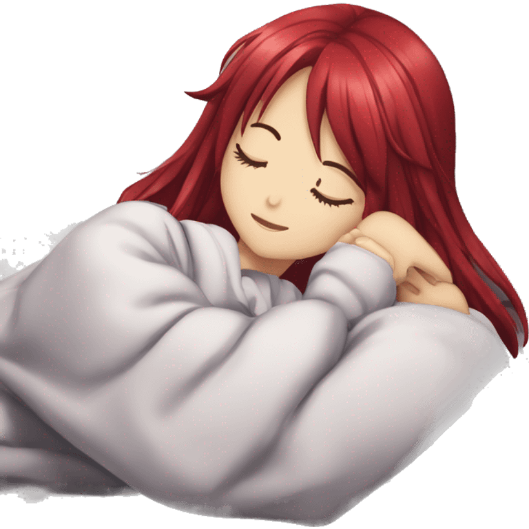 full body Rias Gremory sleeping  emoji