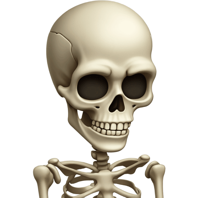 Skeleton mocking someone emoji