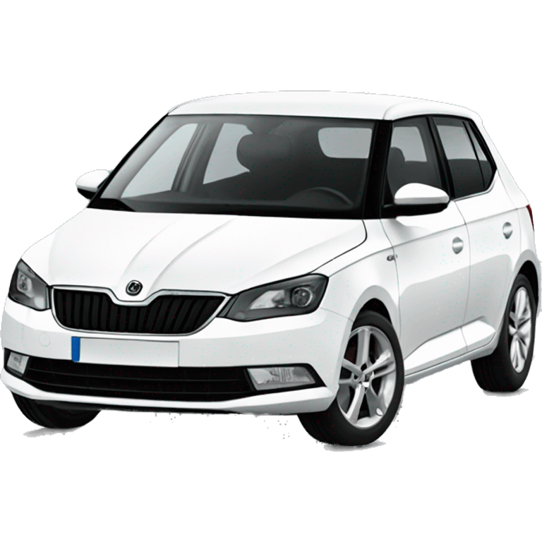 White Skoda Fabia car emoji