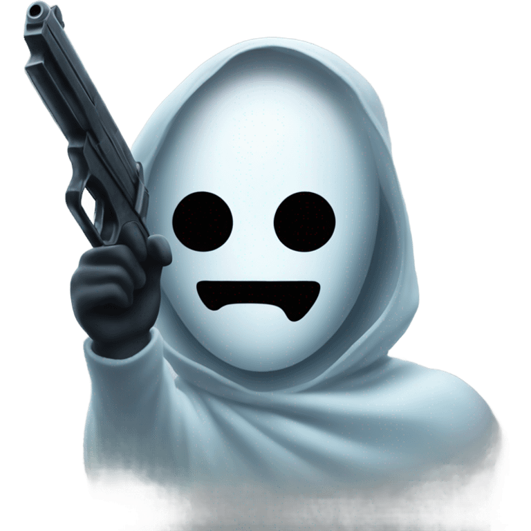 Ghost with gun emoji