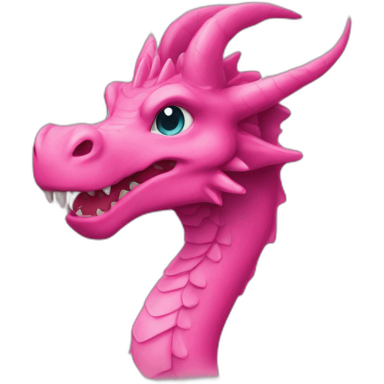 Un dragon couleur rose emoji