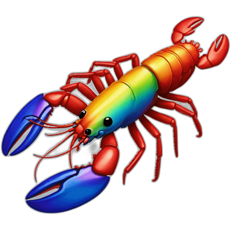 rainbow lobster emoji