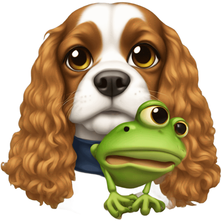 Cavalier with frog emoji