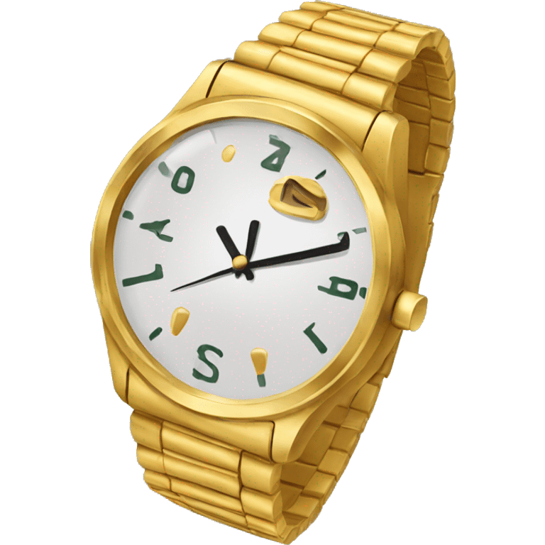 gold watch emoji