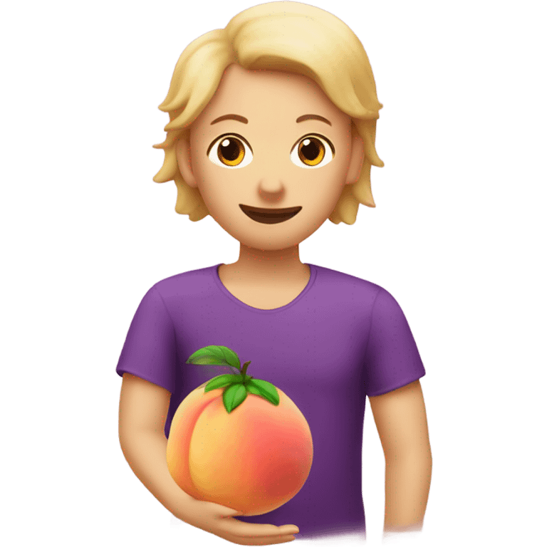 Peach and eggplant on human emoji