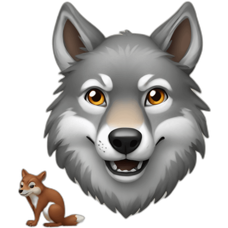 wolf and squirrel emoji