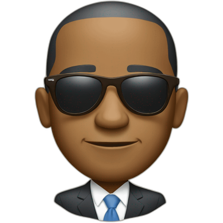 Obama with Congo sun glasses emoji