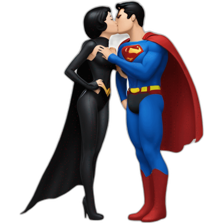 superman kiss catwoman emoji