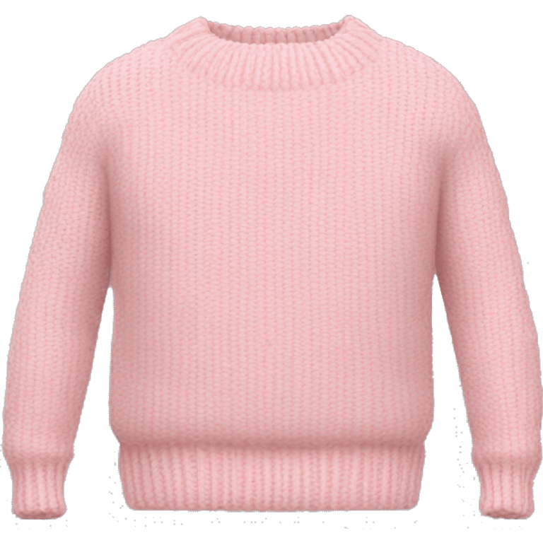 light pink knit sweater by itself without face emoji