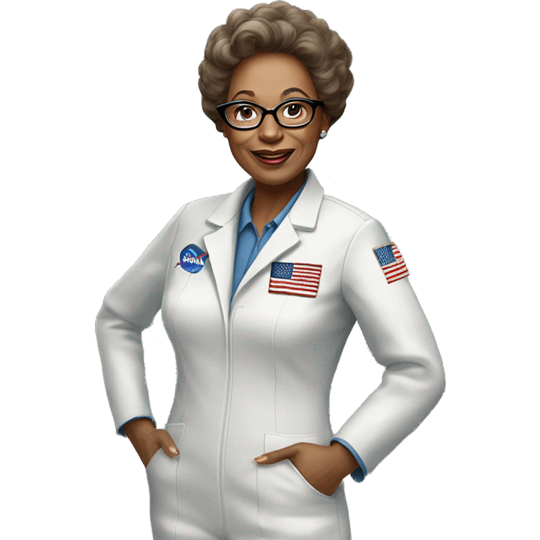 Annie Easley, NASA scientist uniform, glassesless emoji