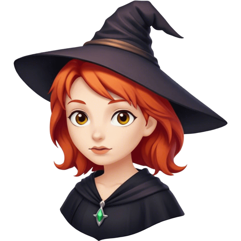 A witch that is red haired emoji