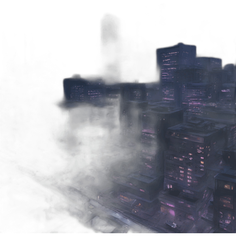 A cyberpunk city emoji