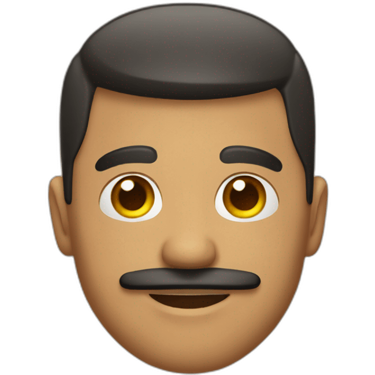 handsome Latino with mustache with a low fade hair cut  emoji