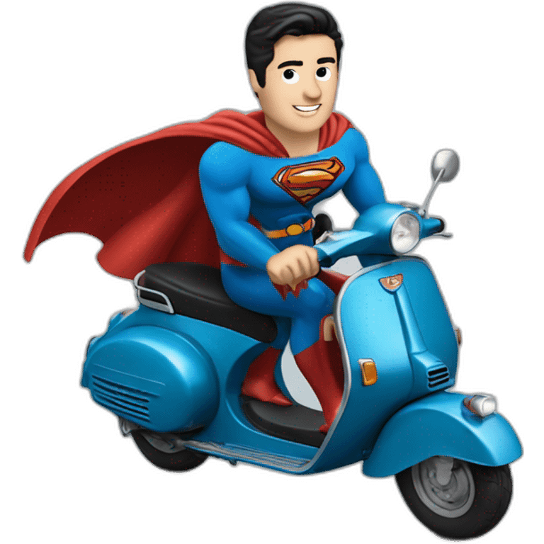 Superman en vespa emoji