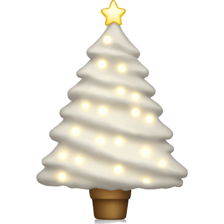 White light Christmas tree emoji