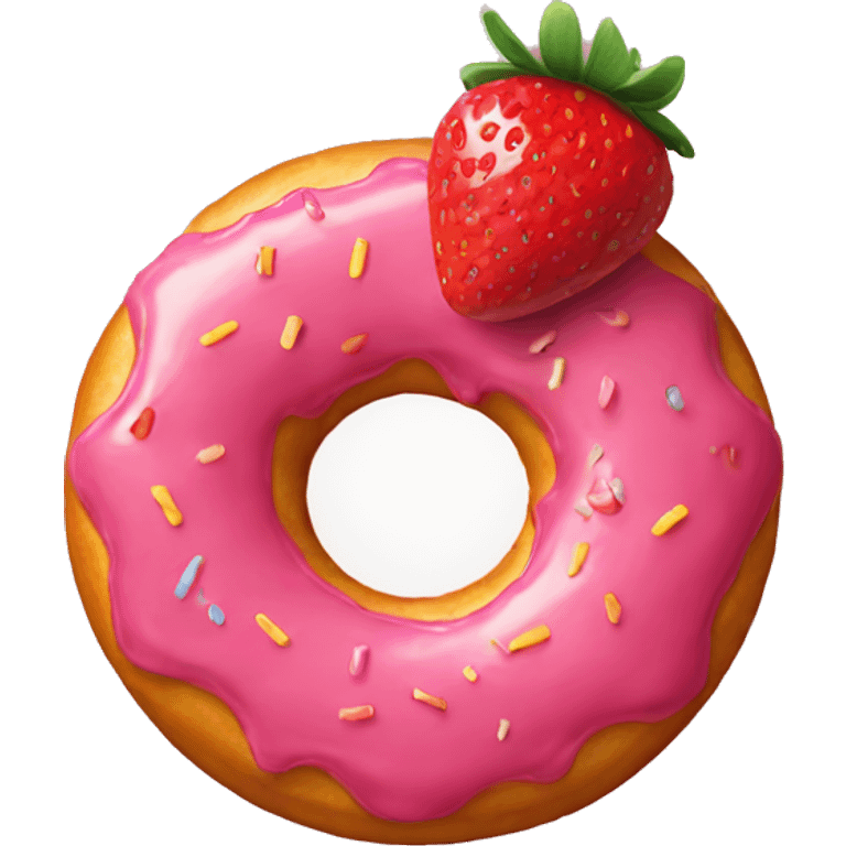 strawberry donut emoji