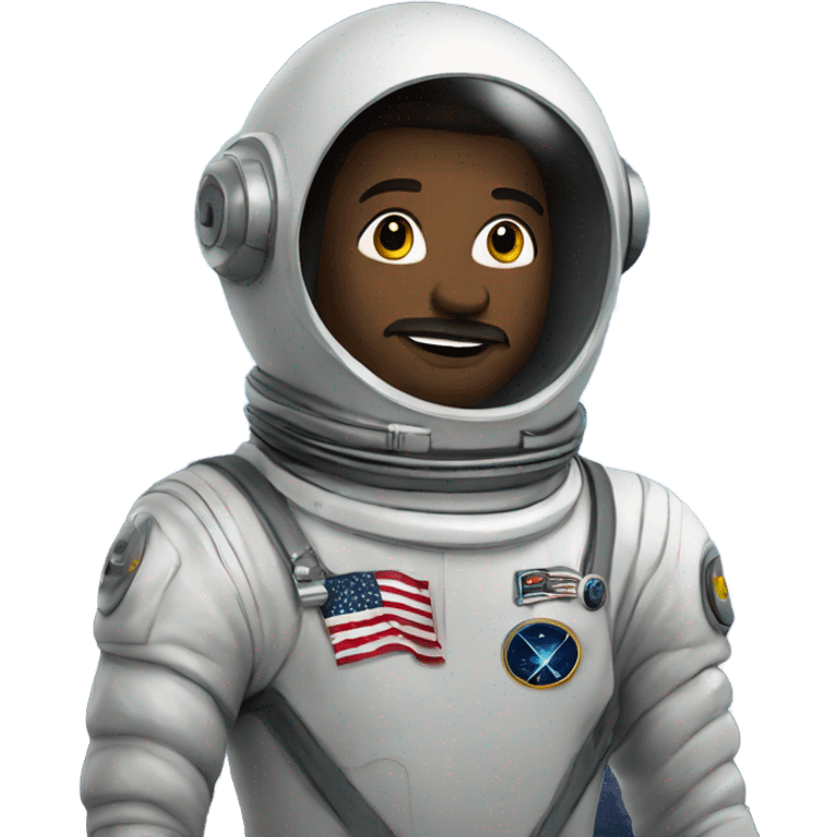 Spaceman with a starship emoji