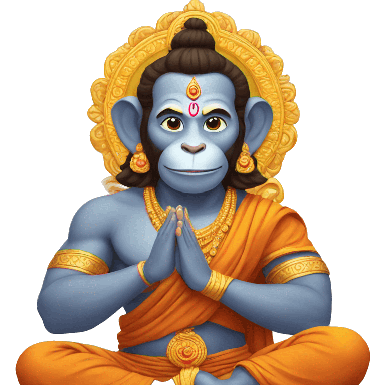 Lord Hanuman meditating  emoji