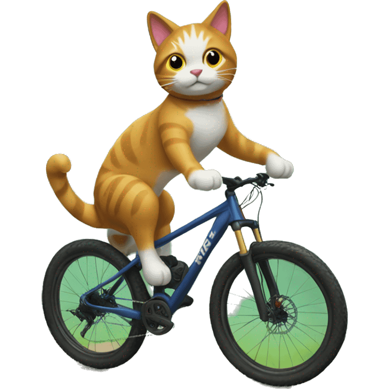 Cat on a Mountainbike  emoji