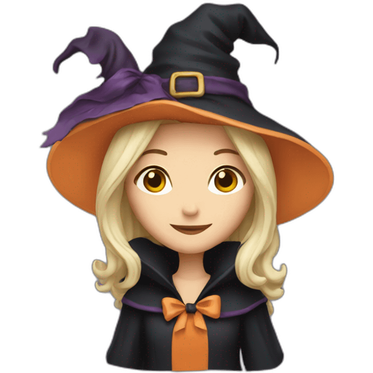 A pretty witch emoji