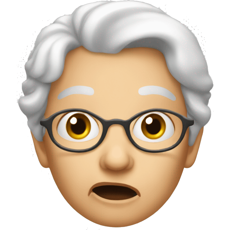 surprised old lady emoji