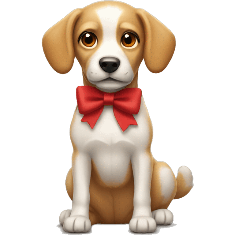 target dog with a red bow emoji