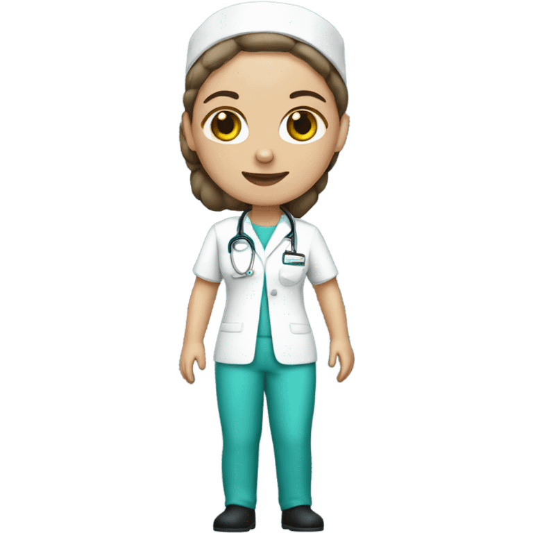 White skin nurse Christmas emoji