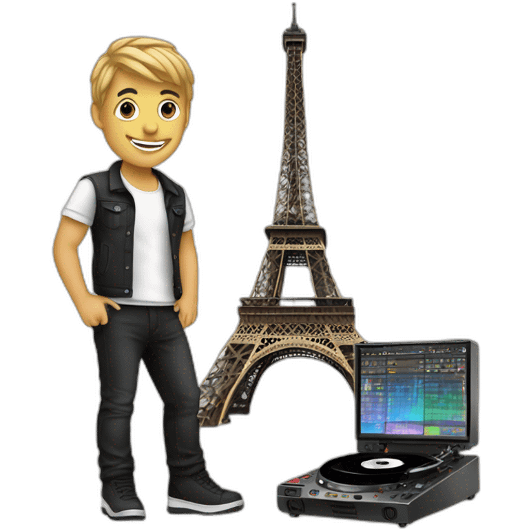 Dj sur la tour eiffel emoji