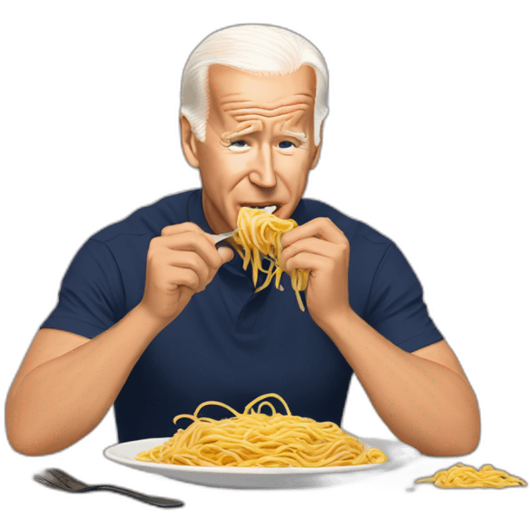 joe biden eating spaghetti emoji