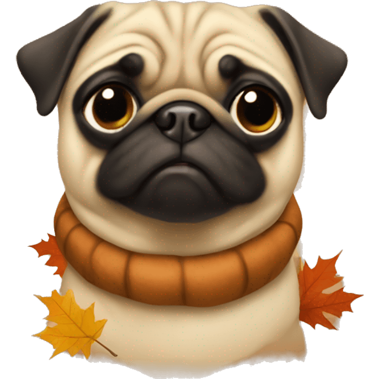 Thanksgiving pug emoji