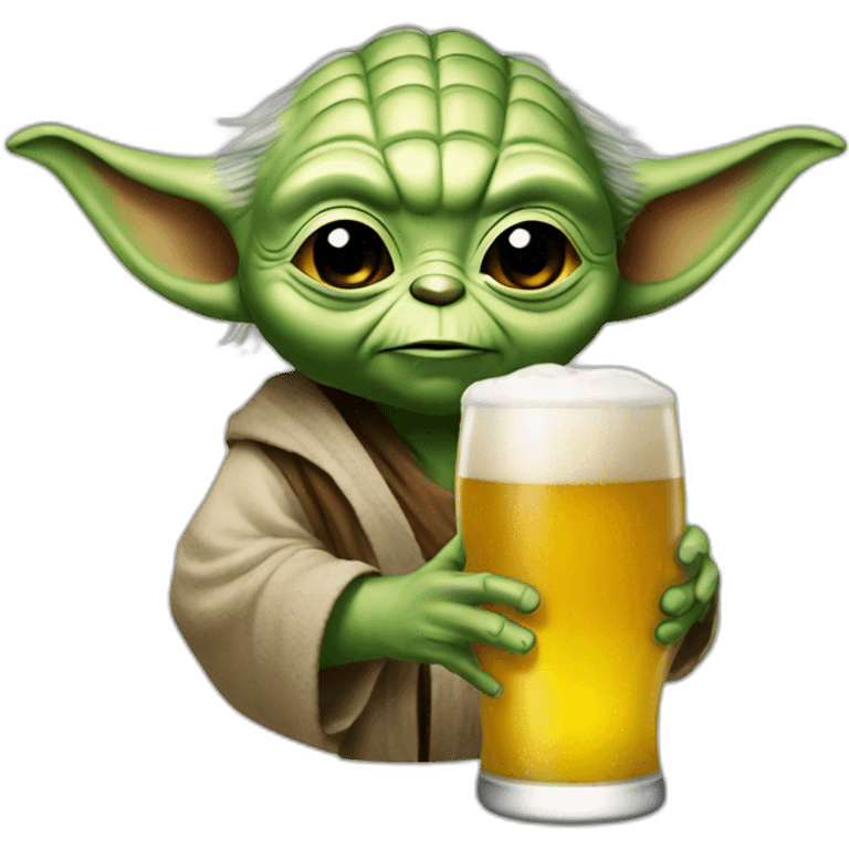 Yoda drink beer emoji