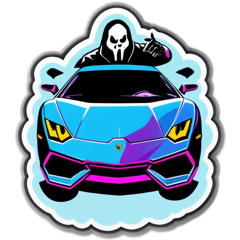 Ghostface in a Lamborghini  emoji